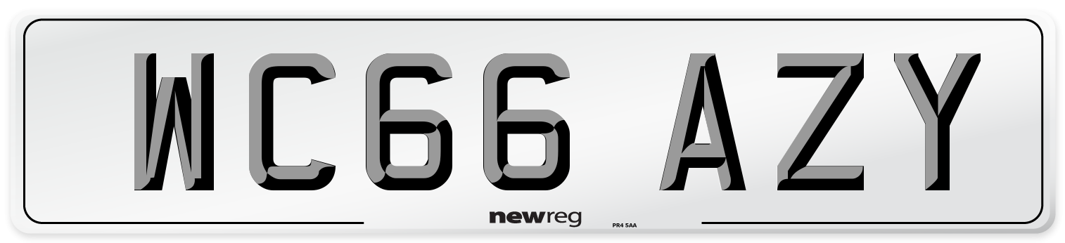WC66 AZY Number Plate from New Reg